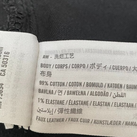 Abercrombie Denim Faux Leather Curve Love Ankle Straight Ultra High Rise Jean 32 - Picture 13 of 14